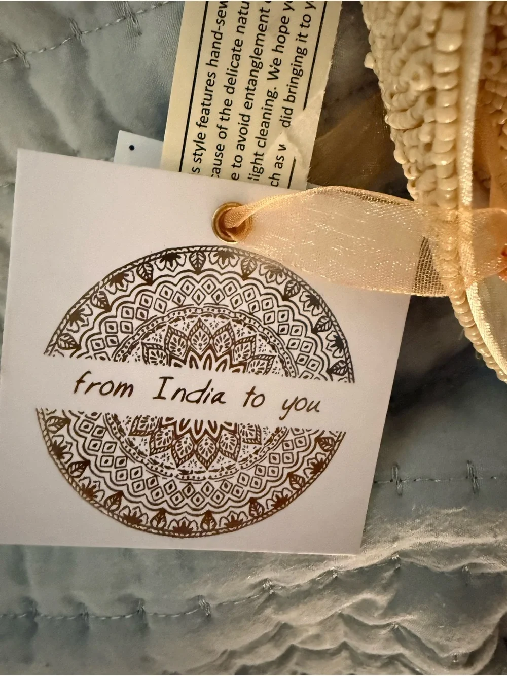 Viral TJ Maxx Beaded Fall Pumpkin Bag in Cream and Orange